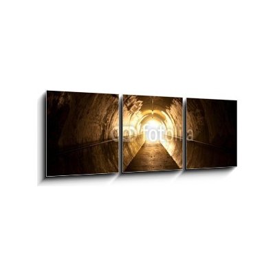 Obraz 3D třídílný - 150 x 50 cm - light at the end of the tunnel světlo na konci tunelu – Zbozi.Blesk.cz