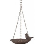 Esschert Design Pítko pro ptáky "Best for Birds" na zavěšení s 1 ptáčkem 16 x 8 cm litina hnědá – Zboží Dáma