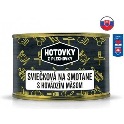 Hotovky z plechovky Svíčková na smetaně s hovězím masem 400 g – Zboží Mobilmania