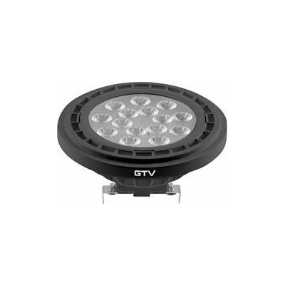 GTV LED, A-G, AR111, 3000K, G53, 12,5W, DC12V, 40°, 1100lm, černá – Zboží Mobilmania
