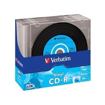 Verbatim CD-R 700MB 52x, AZO, printable, slimbox, 10ks (43426)