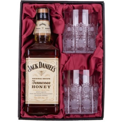 Jack Daniel's Honey Onte Crystal Klasika 0,33 l (dárkové balení 2 sklenice) – Zboží Mobilmania