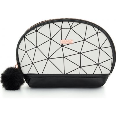 Oxylady Kosmetická taška kulatá Black & White – Zboží Mobilmania