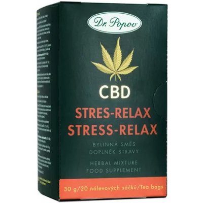 Dr.Popov Konopný čaj s CBD Stres Relax 30 g – Zboží Mobilmania