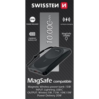 Swissten MagSafe compatible 10000 mAh