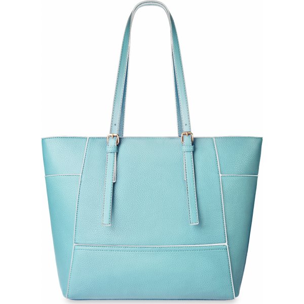 Prostorná dámská kabelka typu shopper elegantní taška na zip světle modrá  od 369 Kč - Heureka.cz