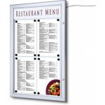 Jansen Display Venkovní uzamykatelná světelná menu vitrína 4 x A4 – Zboží Živě