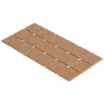 Walteco Filcové podložky 35x35mm, samolepící, hnědé, 18 ks , 85043 – HobbyKompas.cz