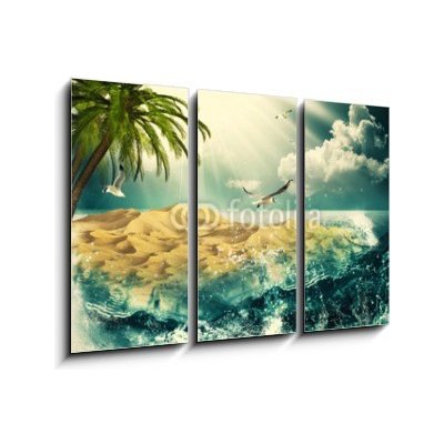 Obraz 3D třídílný - 105 x 70 cm - Beauty Ocean, beauty natural backgrounds for your design Krása oceán, krása přírodní pozadí pro váš design – Zbozi.Blesk.cz