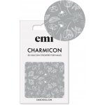 E.Mi Charmicon 3D Silicone Stickers 177 White Flowers samolepka – Zboží Mobilmania