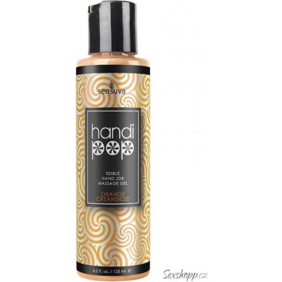 Olej masážní Sensuva Handipop Hand Job Massage Gel Orange 125 ml – Zboží Dáma