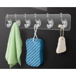 ELEMENTRIX HAL4 Samolepicí háčky 6 ks – transparentní (dvojitý háček) – Zboží Mobilmania