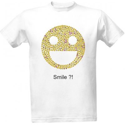 Tričko s potiskem Smile pánské Bílá