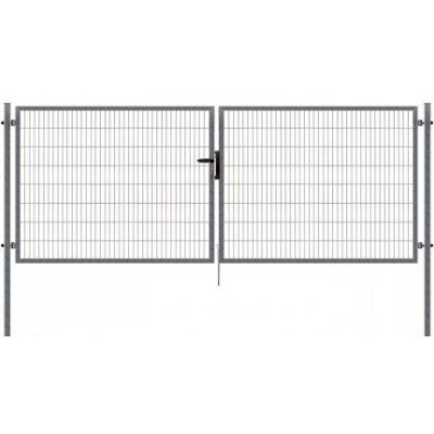 Dvoukřídlá brána, panel 2D, pozink, rozměry 4090x1380 mm, Zn – Zboží Mobilmania
