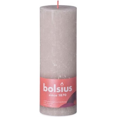 Bolsius Rustic Shine Válec 68x190mm Sandy Grey šedá – Zbozi.Blesk.cz