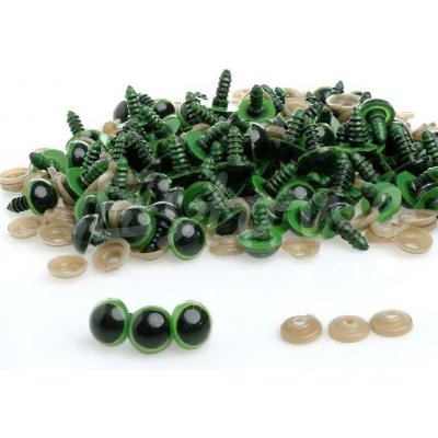 Bezpečnostní oči, jednobarevné zelené, průměr 8mm – Sleviste.cz