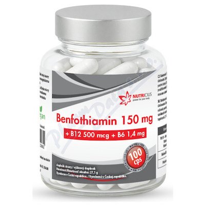 Nutricius Benfotiamin 150mg 100 kapslí – Hledejceny.cz