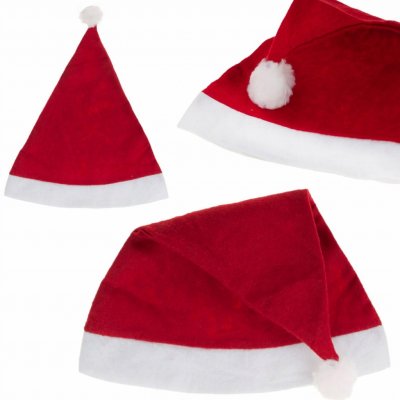 Springos Vánoční čepice s bambulí Santa červená – Zboží Dáma