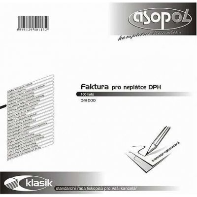 Asopol 041000 Faktura pro neplátce DPH 2/3 A4 COPY – Zboží Mobilmania