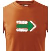 Dětské tričko Canvas dětské tričko Turistická šipka zelená, oranžová