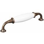 Walteco 128 mm antik mosaz/porcelán bílý – HobbyKompas.cz