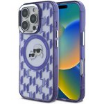 Karl Lagerfeld IML Monogram K&CH Heads MagSafe Zadní pro iPhone 16 Pro Max Purple – Zboží Živě