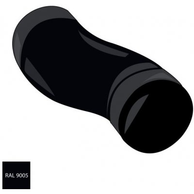 KJG Pozinkované odskokové koleno 100 mm intenzivní černé