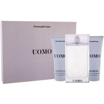 Ermenegildo Zegna Uomo EDT 100 ml + sprchový gel 100 ml + balzám po holení 100 ml dárková sada