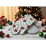 Vánoční kuchyňské rukavice chňapky HOLY STAR 18x30 cm 100% bavlna ESSEX – Zboží Dáma
