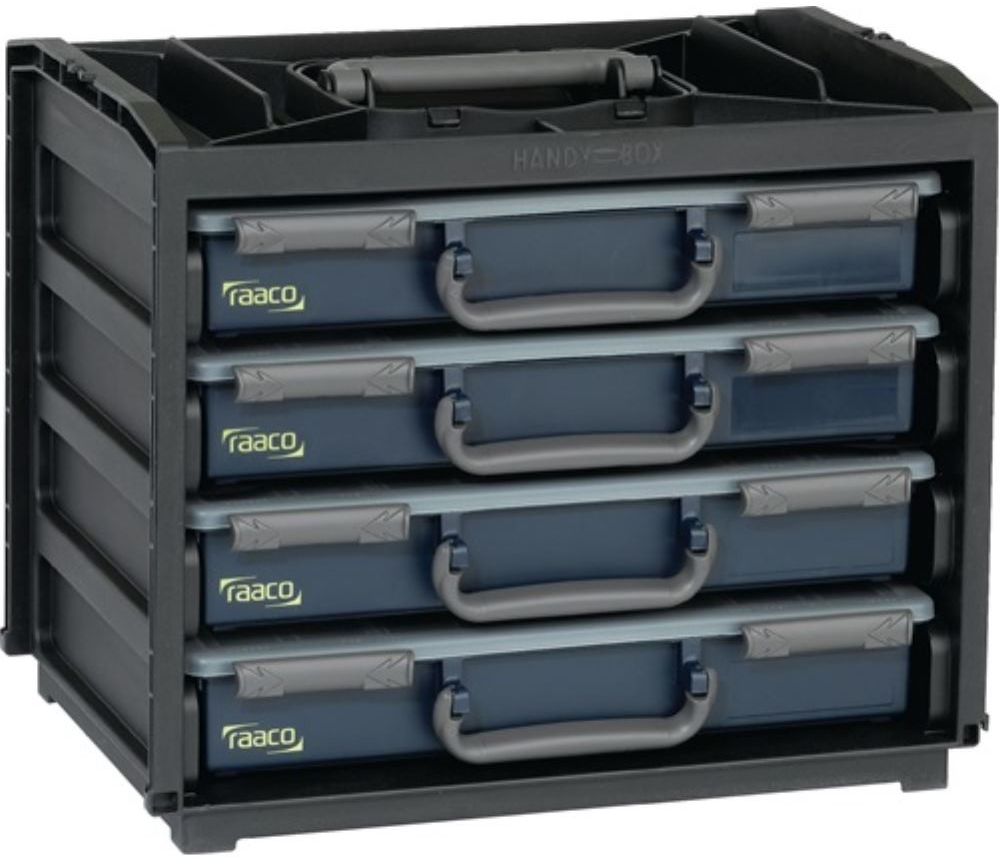 RAACO přenosný box Assorter 55 včetně 4 sortimentních kufrů