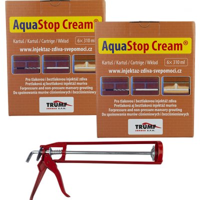 Duobox AquaStop Cream® – 12x kartuš 310 ml + vytlač. pistole na katruše + 4 x trubička – Hledejceny.cz