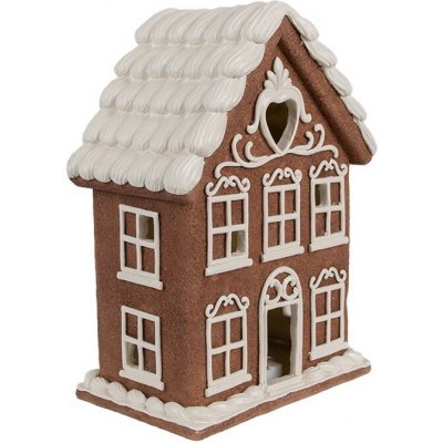 Vánoční perníková chaloupka s Led světýlky Gingerbread House - 17*10*22 cm - Clayre & Eef – Hledejceny.cz