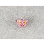 Průsvitný skřipec s motýlkem Barva: červená – Zboží Dáma