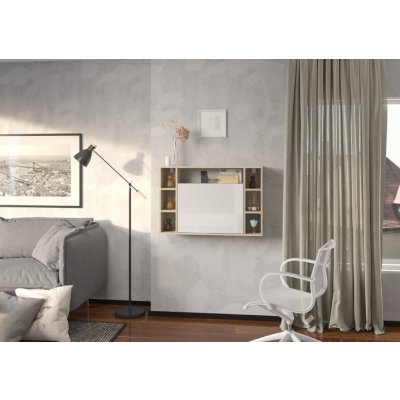 BIM Muse dub sonoma / bílý lesk – Zboží Dáma BIM Muse dub sonoma / bílý lesk – Zboží Dáma