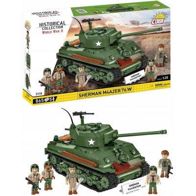 COBI 3118 - World War II Americký střední tank Sherman M4A2E8 1:35 – Hledejceny.cz