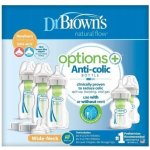 Dr. Brown´s sada 5 lahví Options + široké hrdlo novorozenecká plast WB09600 – Zboží Dáma Dr. Brown´s sada 5 lahví Options + široké hrdlo novorozenecká plast WB09600 – Zboží Dáma