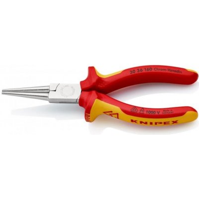 KNIPEX 3036160 kleště kulaté dlouhé izolované 1000V VDE 160mm – Zbozi.Blesk.cz