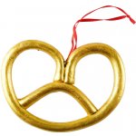 DECOLED Vánoční ozdoba na stromeček preclík, 15 × 11 cm, zlatý, PVC, IP44, venkovní – Hledejceny.cz