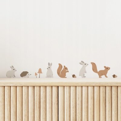 Funlife Samolepky na zeď pro děti lesní zvířata 10 x 5 cm – Sleviste.cz