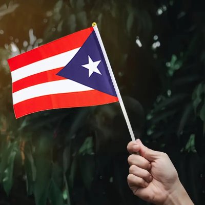 Vlajka Portoriko (USA) 14 x 21 cm na plastové tyčce – Zboží Mobilmania