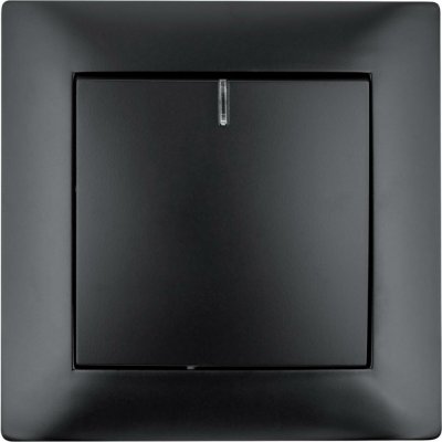 VCX WESA LC 03C Black Jednoduchý vypínač s osvětlením – Hledejceny.cz