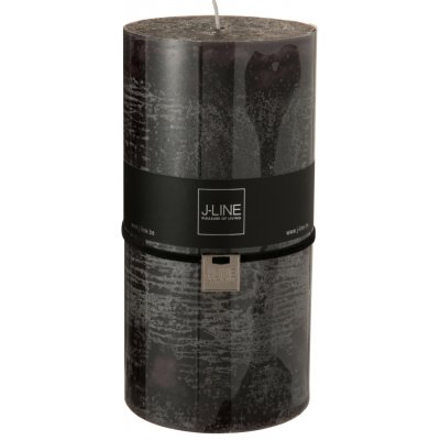 Válcová tmavě hnědá svíčka XXL - 10*10*20 cm - J-Line by Jolipa – Hledejceny.cz