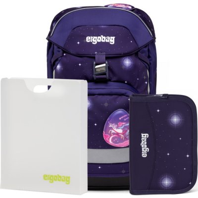 Ergobag batoh prime Galaxy fialový SET