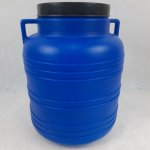 STERK Barel 10L plastový kulatý široké hrdlo, atest bílá/modrá – Hledejceny.cz