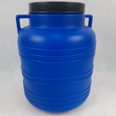 STERK Barel 10L plastový kulatý široké hrdlo, atest bílá/modrá – Hledejceny.cz