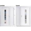 Venkovní dveře Soft Hana+Panel Plný 130 x 200 cm bílé levé