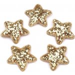 Aplikace/Nášivka Hvězda s glitry barva: zlatá – Zboží Dáma