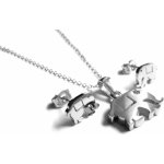Steel Jewelry set náhrdelník a náušnice slon z chirurgické oceli SET180311 – Zboží Mobilmania