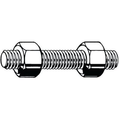 Svorník se 2 šestihrannými maticemi ASME B16.5/B18.2.2 Ocel ASTM A193 - ASTM A194 Pravý Bez PU Gr.B7M - Gr.2HM 1.1/8X180 (7) – Zboží Mobilmania