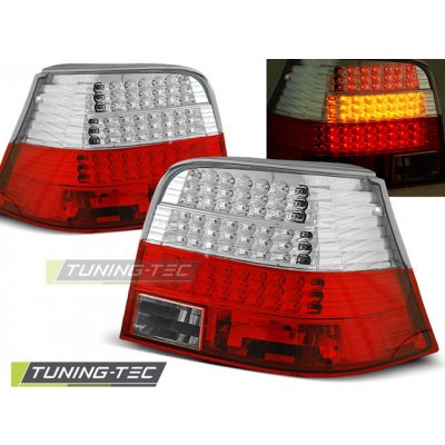 Zadní světla LED VW Golf IV 98-03 - krystal/červené – Zboží Mobilmania